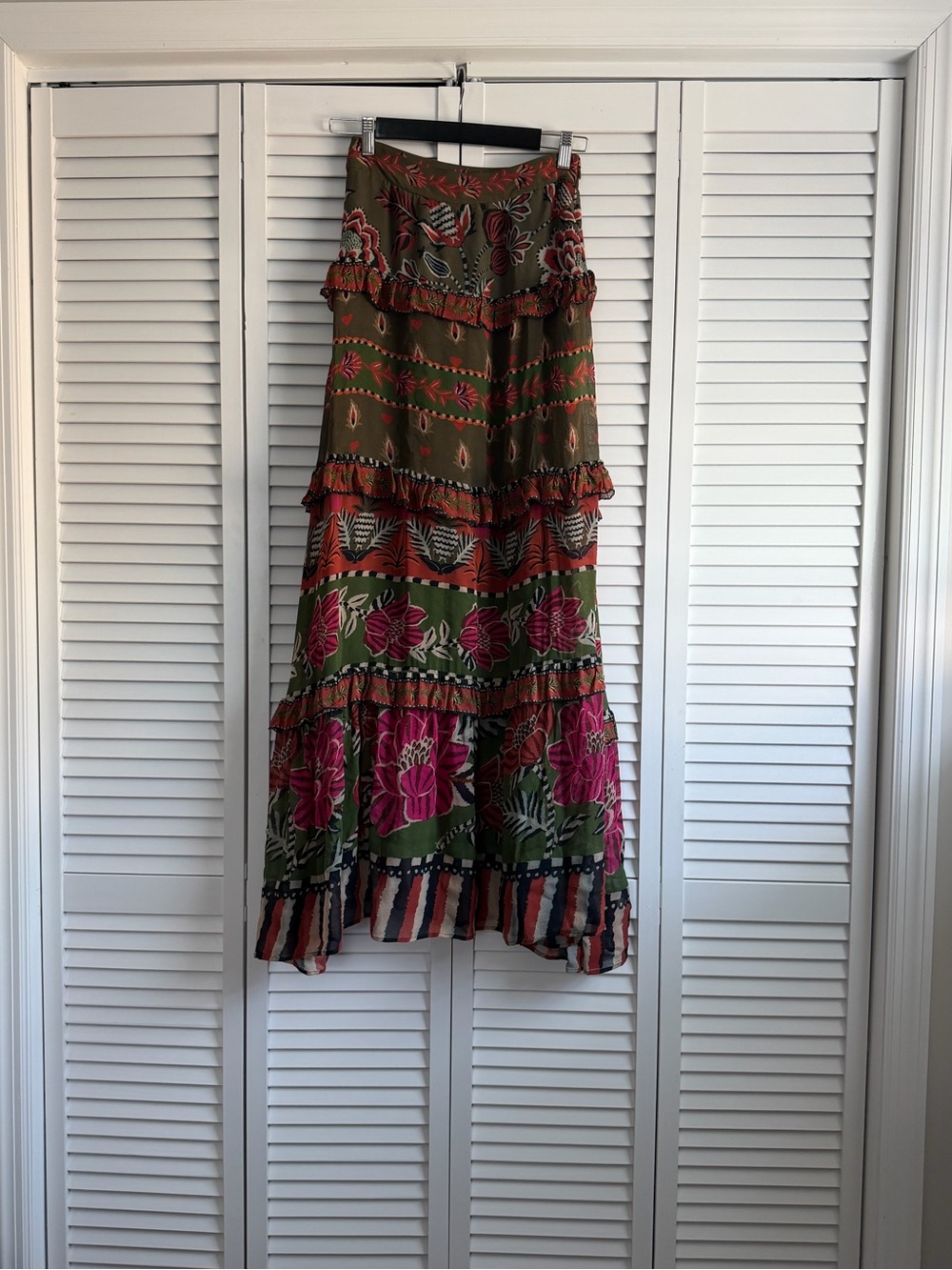 FARM RIO Anika Maxi Skirt in Floral Garden Mixed Print